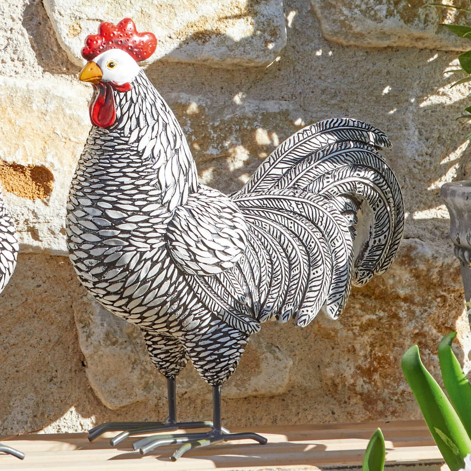 Set de 2 gallinas decorativas Mannis