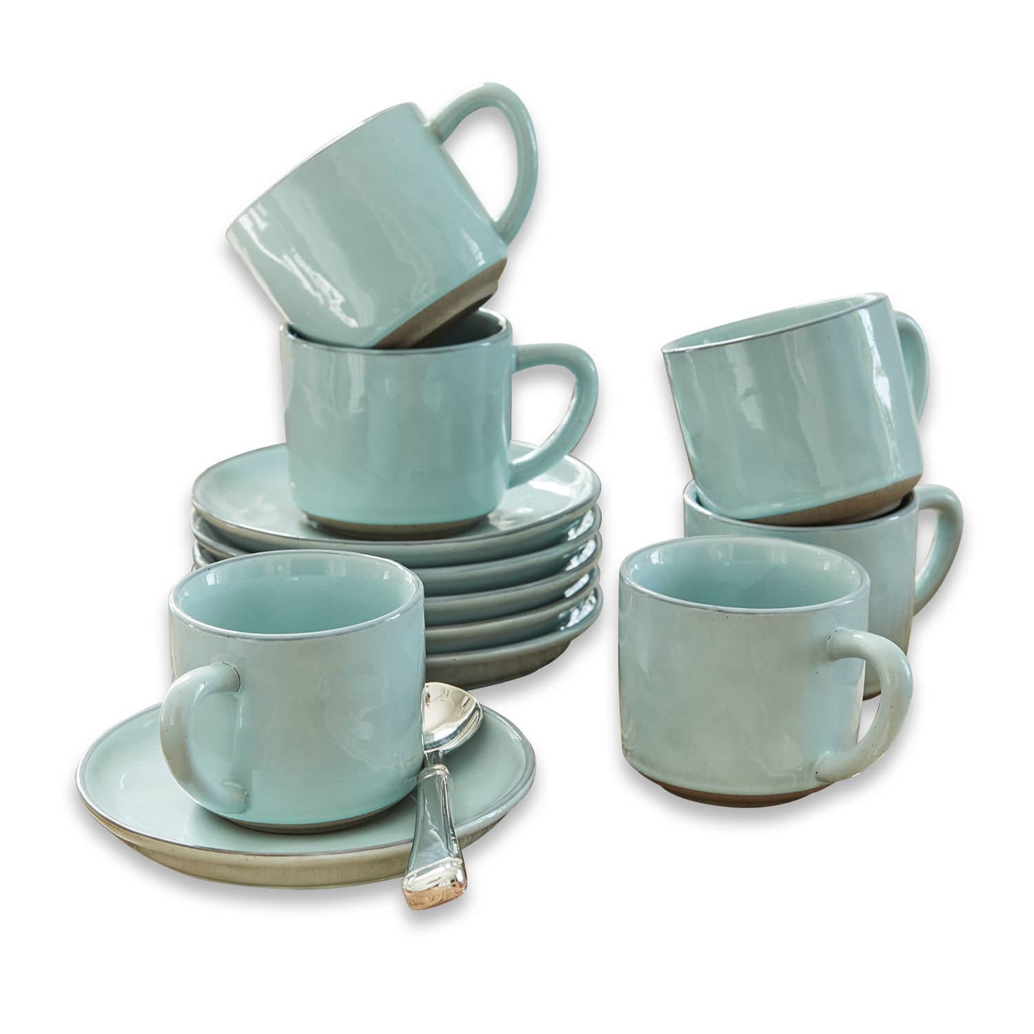 Set de 6 tazas y platillos Biarré