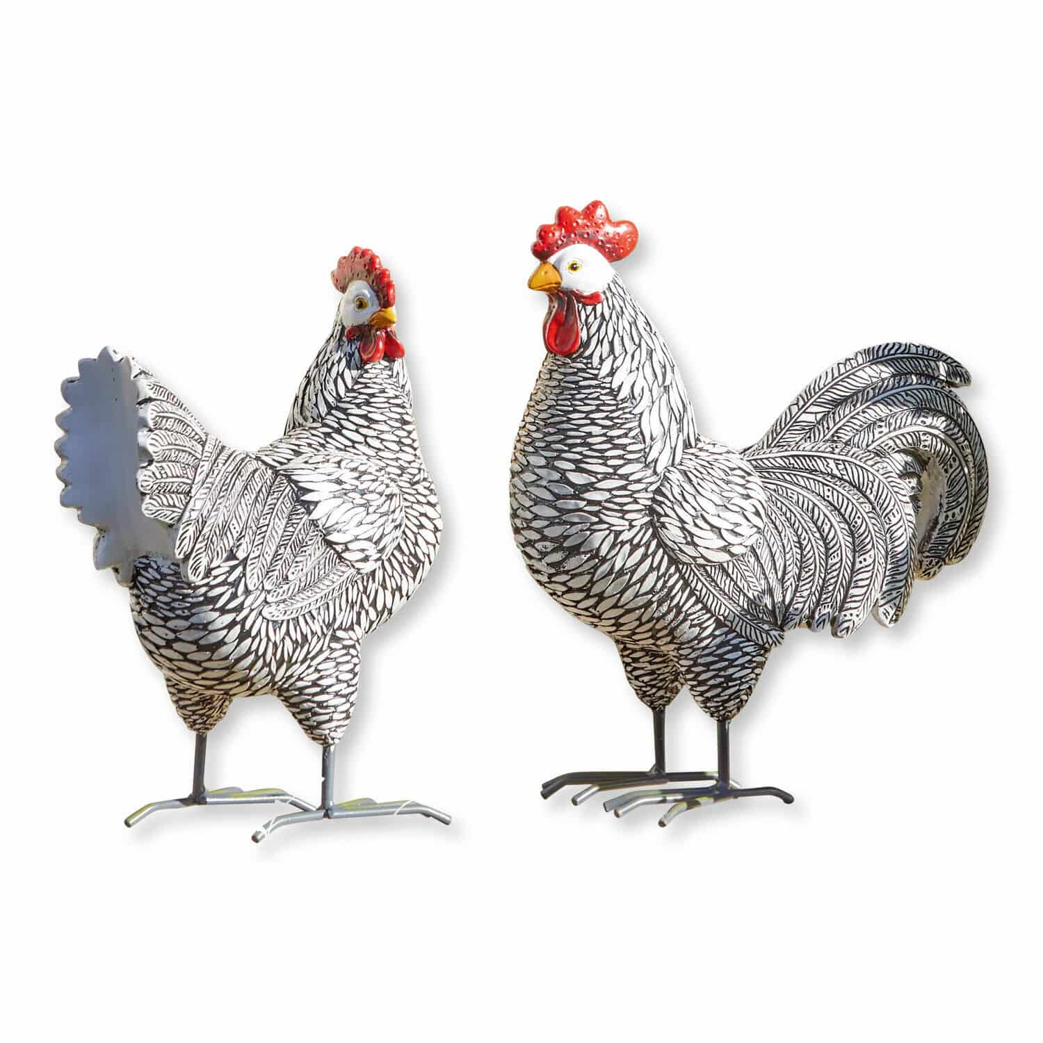 Set de 2 gallinas decorativas Mannis