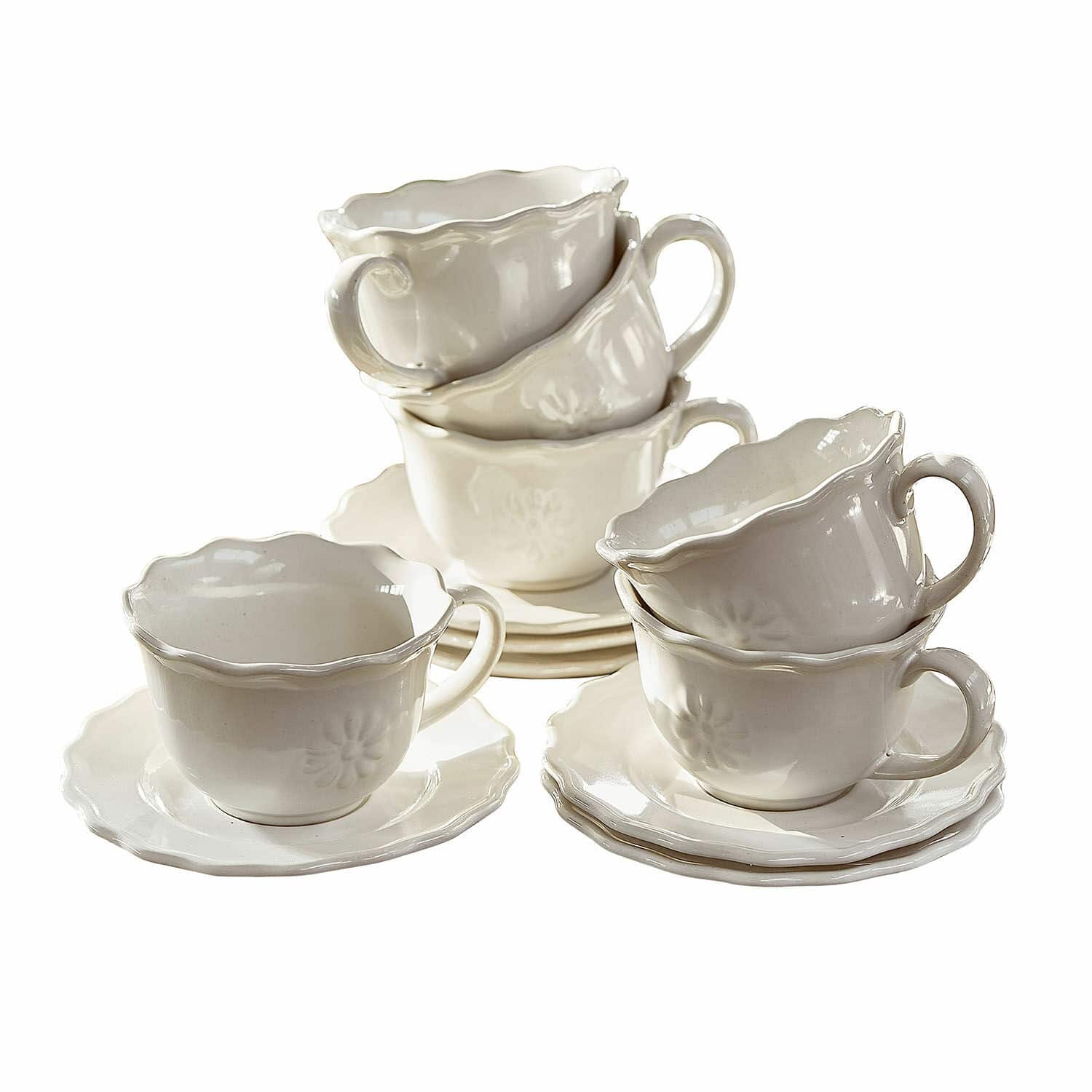 Set de 6 tazas con platillos Mallevesse