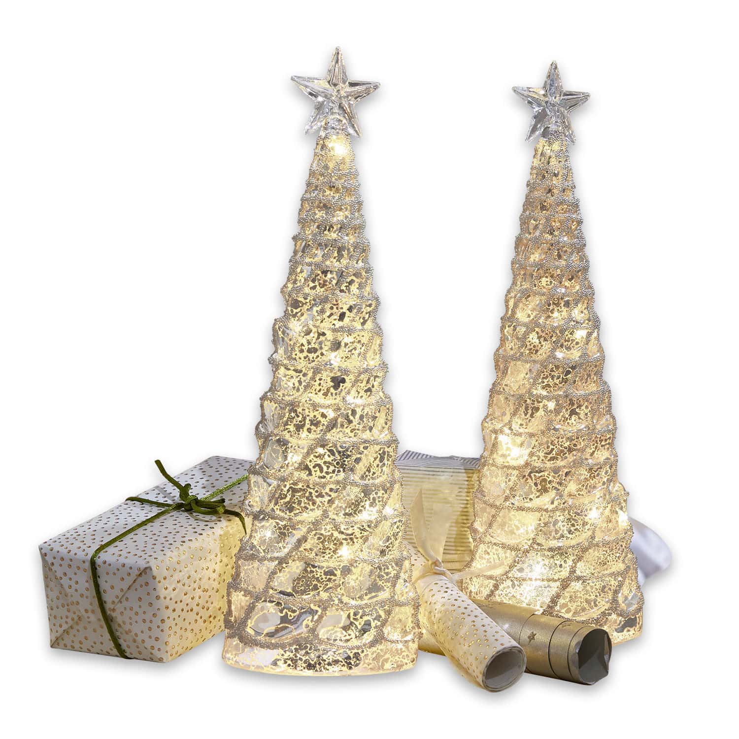 Árbol decorativo set de 2 Glitter