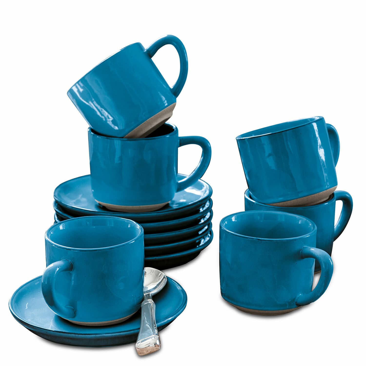 Set de 6 tazas y platillos Biarré